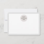 BUSINESS DANK U modern schrijven zwart wit Bedankkaart (Achterkant)