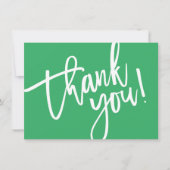 BUSINESS DANK U modern script insert groen logo Bedankkaart (Voorkant)