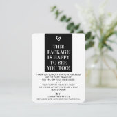 BUSINESS DANK U modern vet zwart wit Bedankkaart (Staand voorkant)