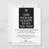 BUSINESS DANK U modern vet zwart wit Bedankkaart (Voorkant)