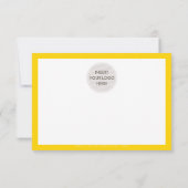 BUSINESS DANK U moderne balpen oud geel Bedankkaart (Achterkant)