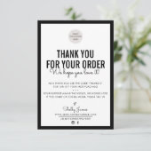 BUSINESS DANK U moderne bestelling invoegen effen  Bedankkaart (Staand voorkant)