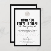 BUSINESS DANK U moderne bestelling invoegen effen  Bedankkaart (Voorkant / Achterkant)