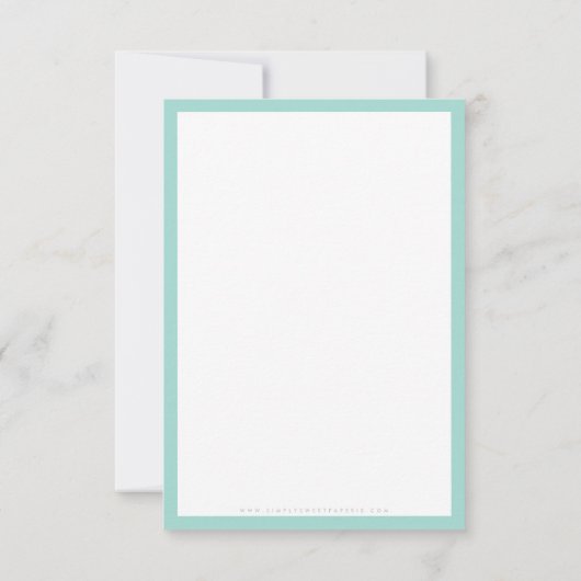 BUSINESS DANK U moderne bestelling invoegen mint g Bedankkaart (Achterkant)