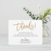 BUSINESS DANK U moderne chique gouden glitter Bedankkaart (Staand voorkant)