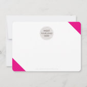 BUSINESS DANK U moderne chique hoeken script roze Bedankkaart (Achterkant)