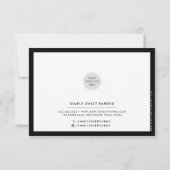 BUSINESS DANK U moderne chique vet zwart wit Bedankkaart (Achterkant)