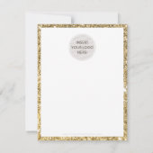 BUSINESS DANK U moderne chique zwart goud glitter Bedankkaart (Achterkant)