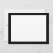 BUSINESS DANK U moderne chique zwarte witte inkt Bedankkaart (Achterkant)