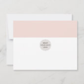 BUSINESS DANK U moderne gewaagde blush roze LOGO Bedankkaart (Achterkant)