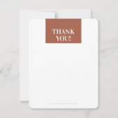 BUSINESS DANK U moderne gewaagde klei bruin Bedankkaart (Achterkant)