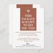 BUSINESS DANK U moderne gewaagde klei bruin Bedankkaart (Voorkant / Achterkant)