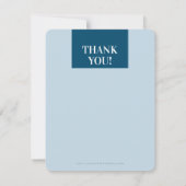 BUSINESS DANK U moderne gewaagde marine bord blauw Bedankkaart (Achterkant)