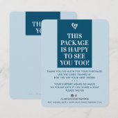 BUSINESS DANK U moderne gewaagde marine bord blauw Bedankkaart (Voorkant / Achterkant)