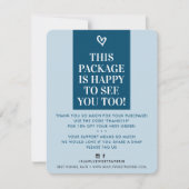 BUSINESS DANK U moderne gewaagde marine bord blauw Bedankkaart (Voorkant)