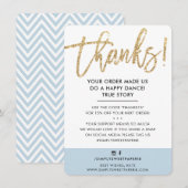 BUSINESS DANK U moderne gouden glitter eendenei Bedankkaart (Voorkant / Achterkant)