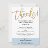 BUSINESS DANK U moderne gouden glitter eendenei Bedankkaart (Voorkant)