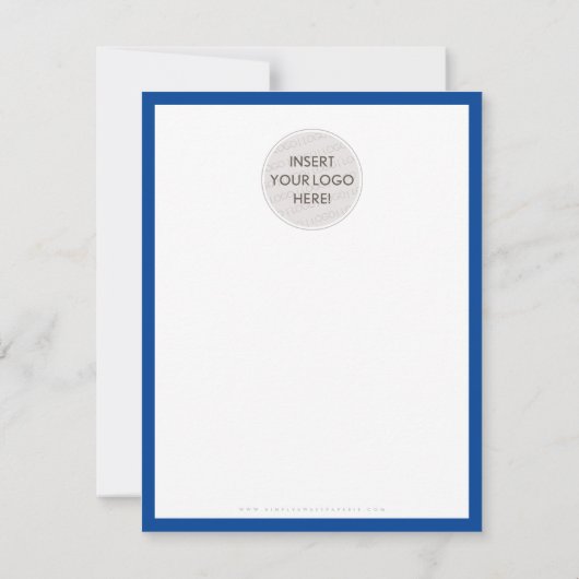 BUSINESS DANK U moderne gouden glitter ROYAL BLUE Bedankkaart (Achterkant)