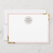 BUSINESS DANK U moderne hoek script blush goud Bedankkaart (Achterkant)