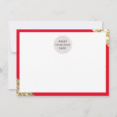 BUSINESS DANK U moderne hoek script rood goud Bedankkaart (Achterkant)