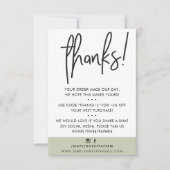 BUSINESS DANK U moderne klant gebruik groene ikat Bedankkaart (Voorkant)