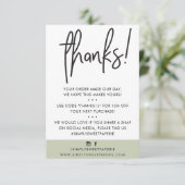 BUSINESS DANK U moderne klant gebruik groene ikat Bedankkaart (Staand voorkant)
