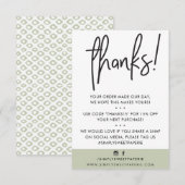 BUSINESS DANK U moderne klant gebruik groene ikat Bedankkaart (Voorkant / Achterkant)