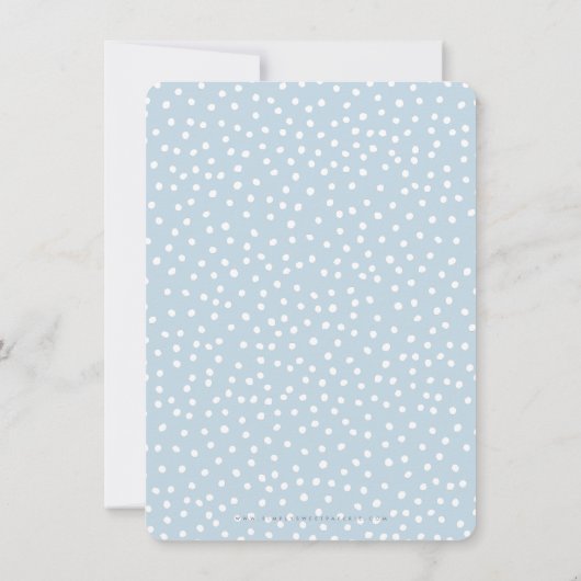 BUSINESS DANK U moderne lettered baby blauw wit Bedankkaart (Achterkant)