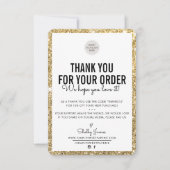 BUSINESS DANK U moderne order insert glitter Bedankkaart (Voorkant)