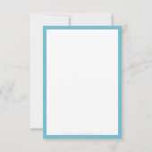 BUSINESS DANK U moderne order insert turquoise Bedankkaart (Achterkant)