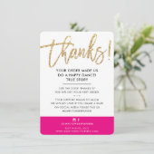 BUSINESS DANK U moderne schattige gouden glitter r Bedankkaart (Staand voorkant)