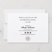 BUSINESS DANK U moderne script insert baby blauw Bedankkaart (Achterkant)