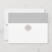 BUSINESS DANK U moderne vet bord grijs LOGO Bedankkaart (Achterkant)