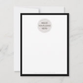 BUSINESS DANK U moderne zilveren glitter zwart Bedankkaart (Achterkant)