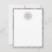 BUSINESS DANK U moderne zwart zilveren glitter Bedankkaart (Achterkant)