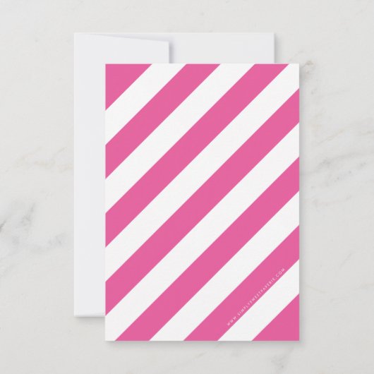 BUSINESS DANK U OPMERKING streep zilver glitter ro Bedankkaart (Achterkant)