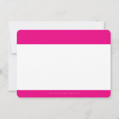 BUSINESS DANK U professionele chique fuschia roze Bedankkaart (Achterkant)
