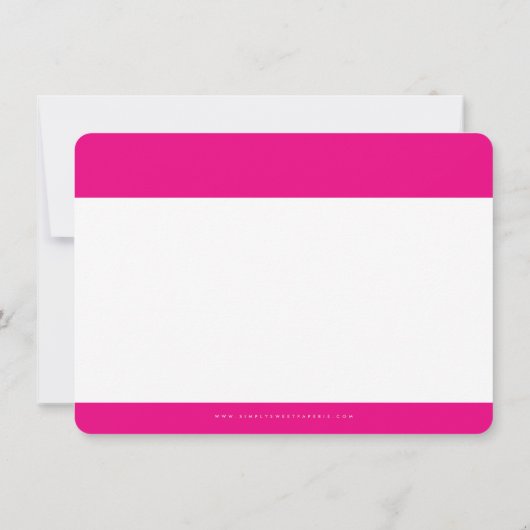 BUSINESS DANK U professionele chique fuschia roze Bedankkaart (Achterkant)