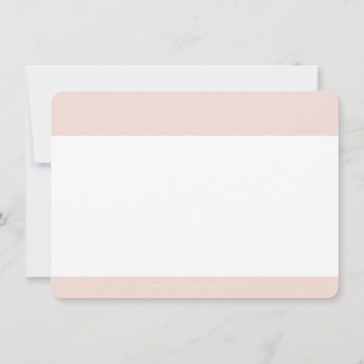 BUSINESS DANK U professionele moderne blush roze Bedankkaart (Achterkant)