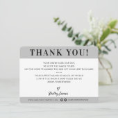 BUSINESS DANK U professionele moderne eenvoudige g Bedankkaart (Staand voorkant)