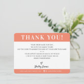 BUSINESS DANK U professionele moderne gewaagde sin Bedankkaart (Staand voorkant)