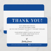 BUSINESS DANK U professionele moderne koninklijk b Bedankkaart (Voorkant / Achterkant)