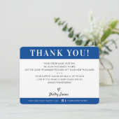 BUSINESS DANK U professionele moderne koninklijk b Bedankkaart (Staand voorkant)