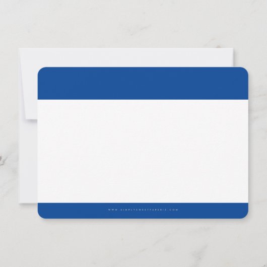 BUSINESS DANK U professionele moderne koninklijk b Bedankkaart (Achterkant)