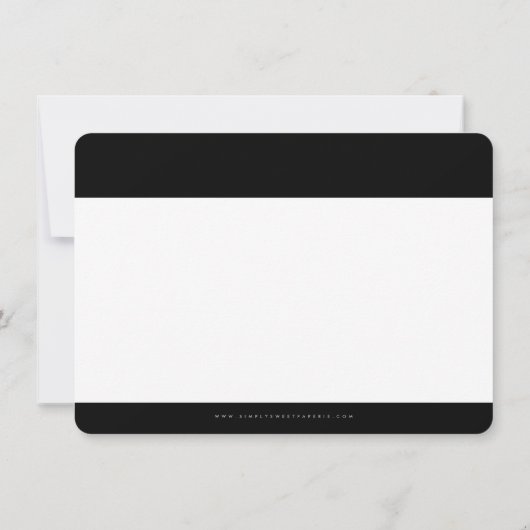 BUSINESS DANK U professionele moderne zwart wit Bedankkaart (Achterkant)