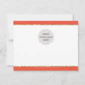 BUSINESS DANK U schattig elegant roze sinaasappel  Bedankkaart (Achterkant)