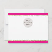 BUSINESS DANK U schattige elegante roze gouden gli Bedankkaart (Achterkant)