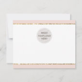 BUSINESS DANK U schattige elegante roze gouden gli Bedankkaart (Achterkant)