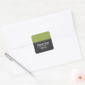 Business dank u stijlvolle lijnen groen vierkante sticker (Envelop)