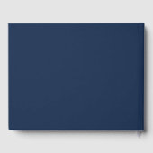 Business Dark Blue en Gold Elegant Uw Logo hier Gastenboek (Achterkant)